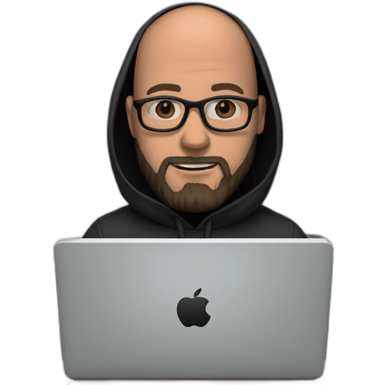 Person peeking from behind the laptop